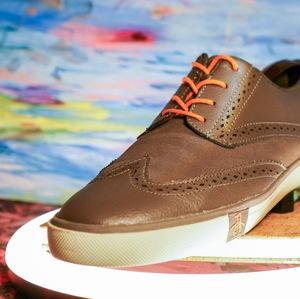 Original Penguin Grey & Orange Wingtip